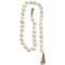 5ft. Paper Mache Round Distressed Beaded Garland with Tassel